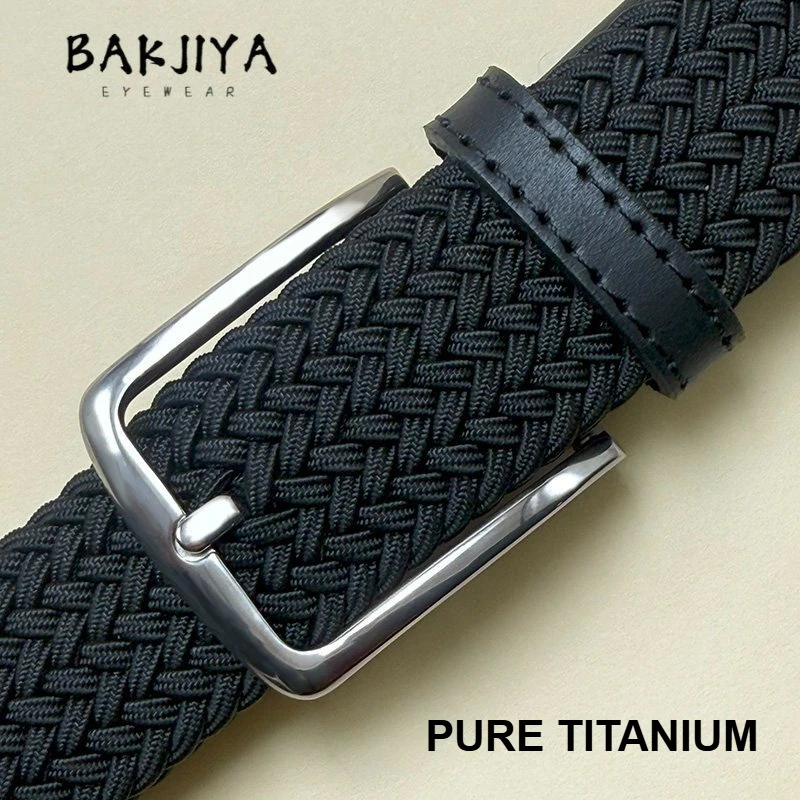 

35mm Pure Titanium Buckle Woven Canvas Pin Buckle Rustproof Men's Belt Adjustable Casual Unisex Jeans Suit Pants Belt Waistband