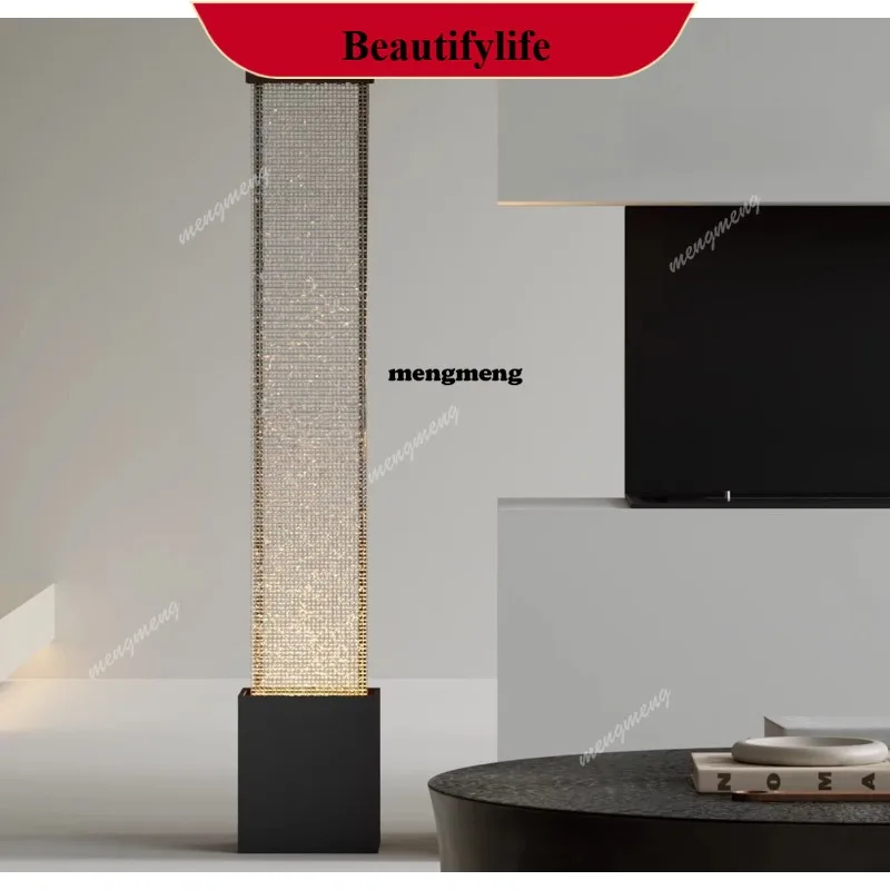 YL Modern Flowing Ornaments Living Room TV Cabinet Floor To Ceiling Water Curtain Wall Entrance Decoration