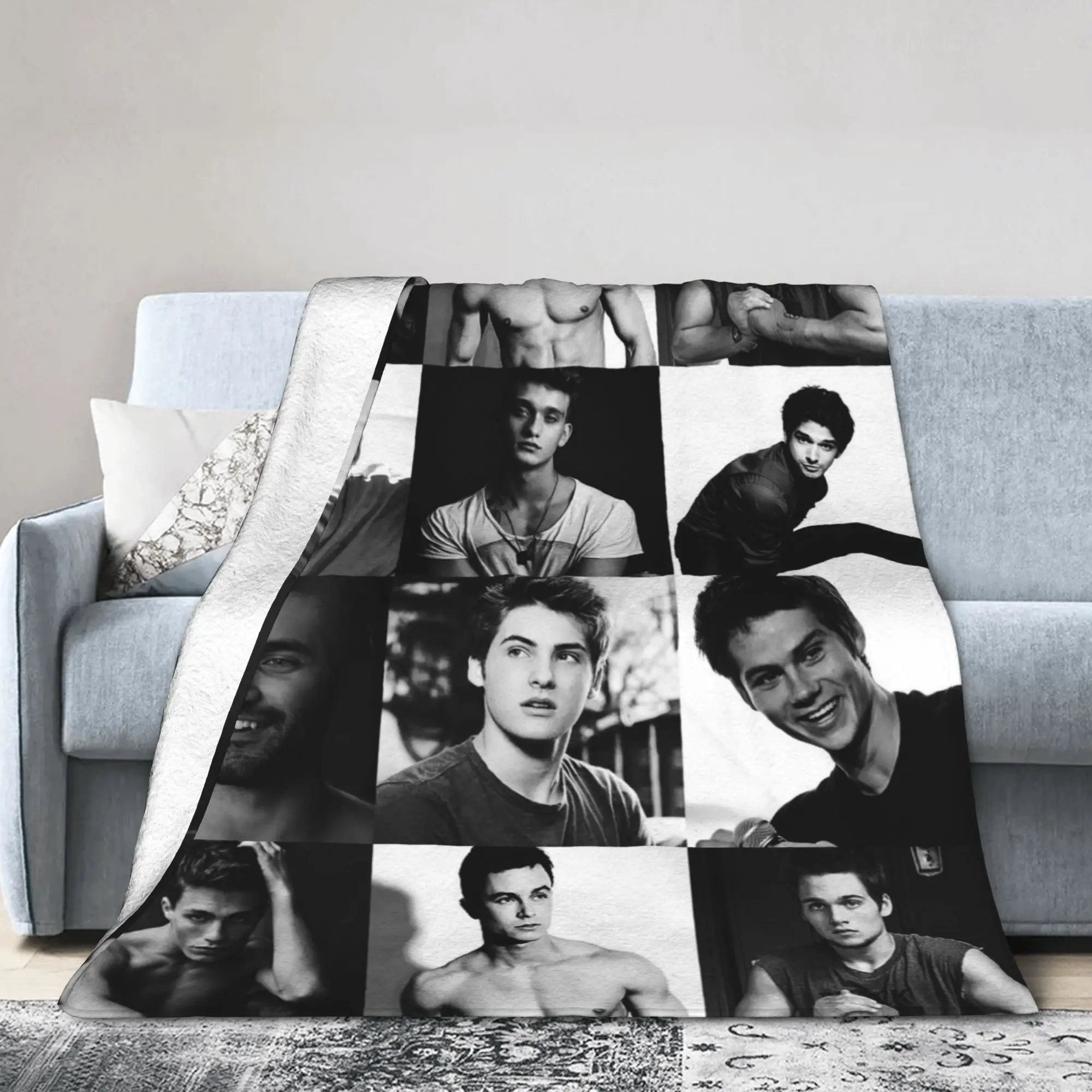 Stiles Vintage Fleece Blanket Dylan O'Brien Customized Throw Blankets for Bed Sofa Couch 150*125cm Rug Piece