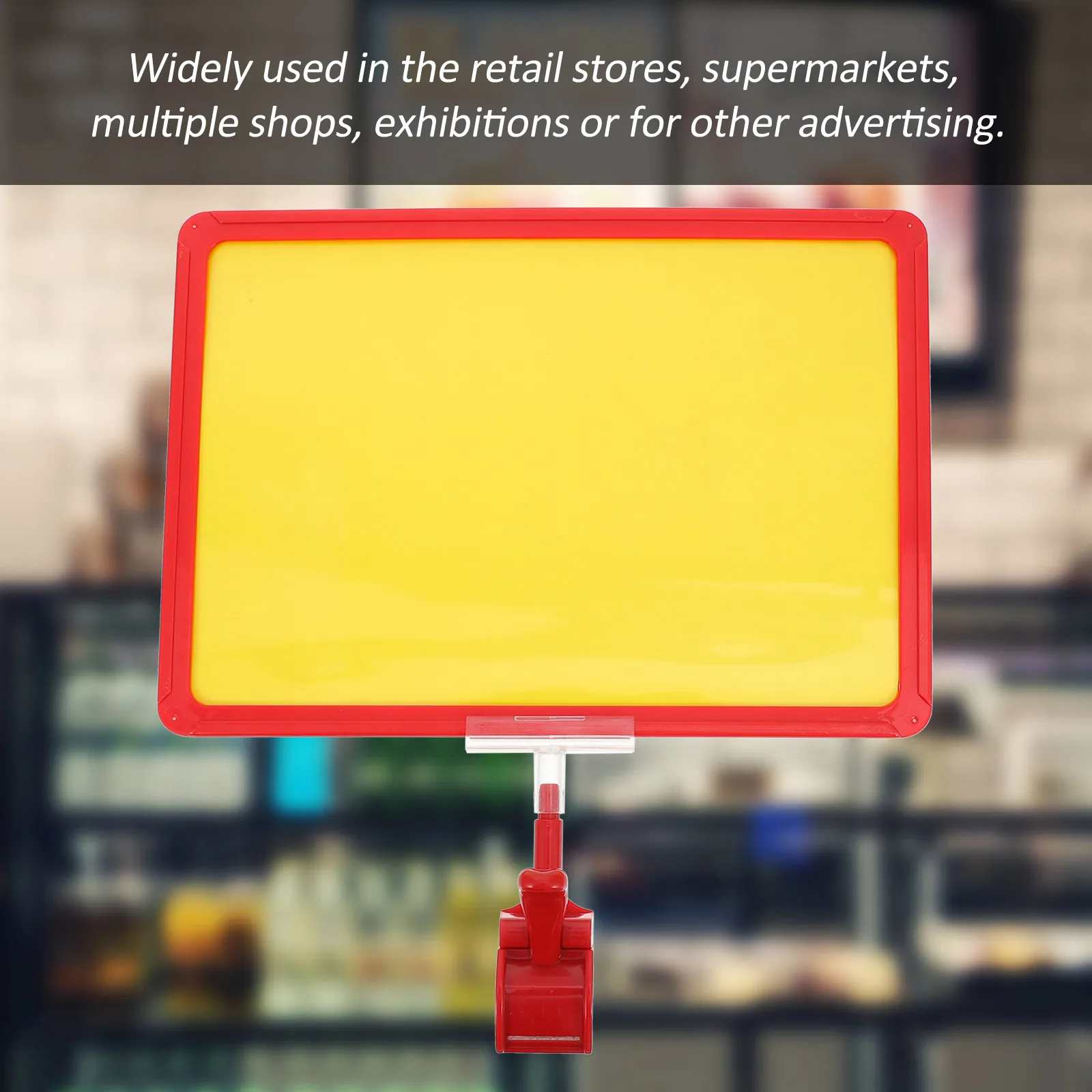 A4 Clip Merchandise Sign Holder with Tags Clips Label Small Blackboard