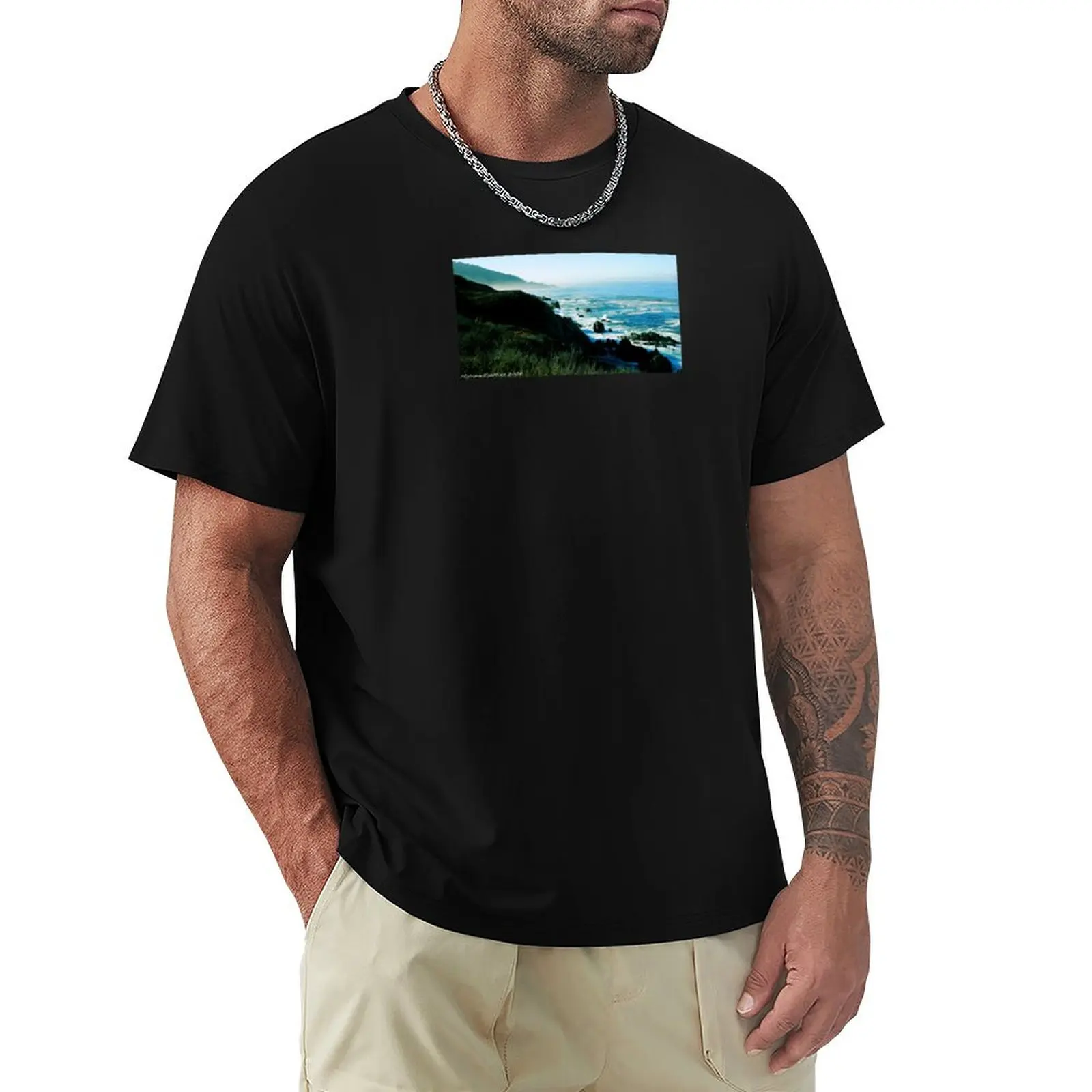 #531 Pacific Coastline T-shirt funnys new edition cute clothes Men's clothing