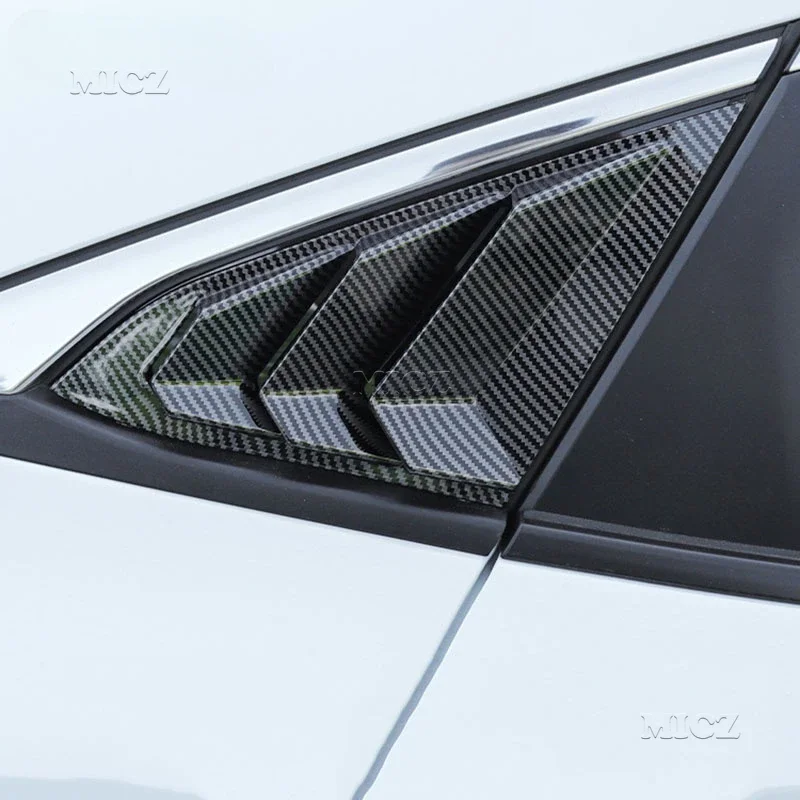 For Honda Civic 10th Sedan 2016-2020 Car Triangle Rear Side Window Trim Vent ABS Air Flow Shutter Accessories