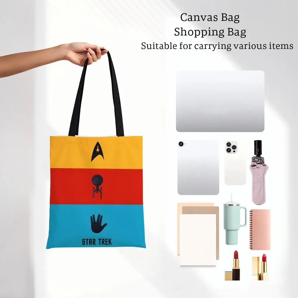Series Sci-Fi Star Trek Storage Bags Bags Series Print Bag Lightweight Shoulder Daily Shopping Bags