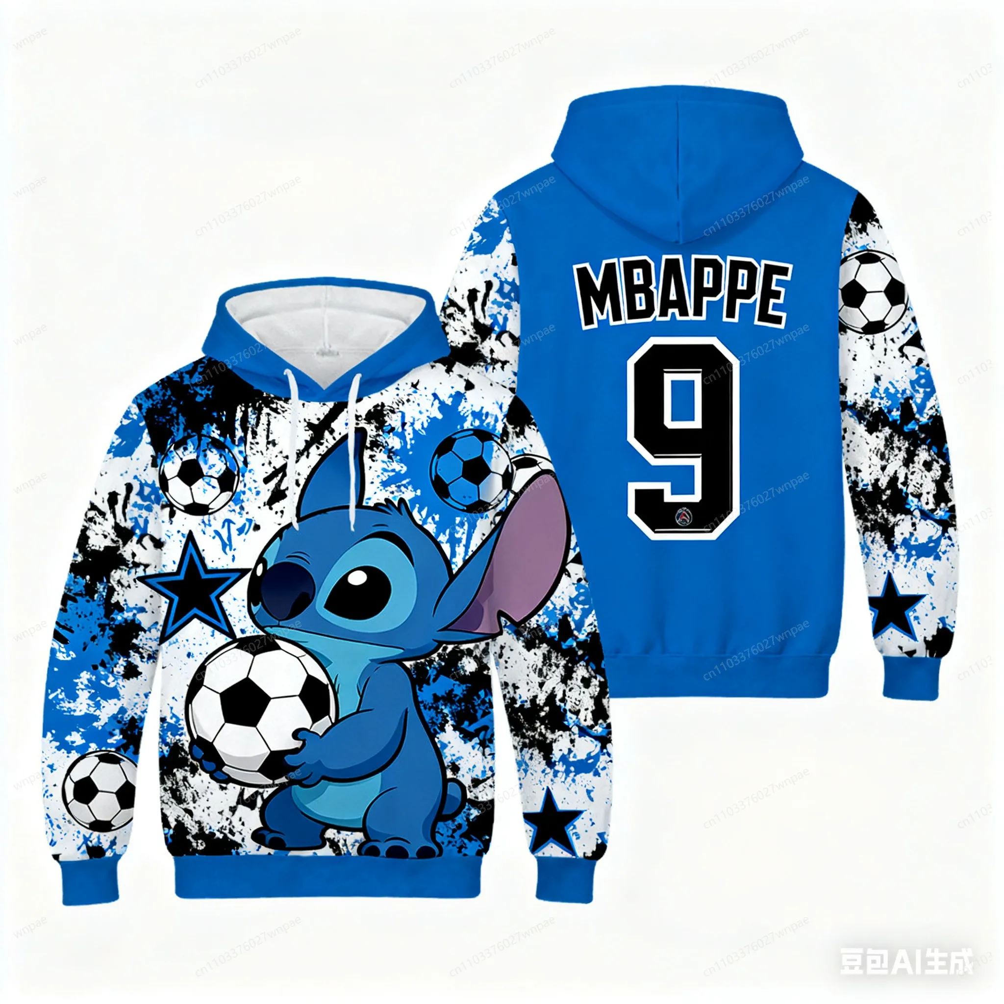 سترة جيرسي بغطاء للرأس بطباعة ثلاثية الأبعاد من AI-Creative Stitch: أنيقة ومريحة رياضية كاجوال كلاسيكية، ضرب عالمي لطيف وأجنبي، جاهز للجنسين للبالغين والأطفال #5