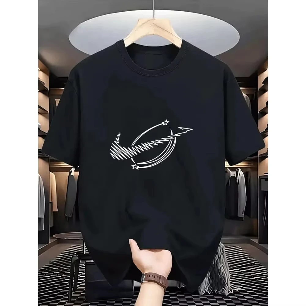 Image of 2026 Herren-Freizeit-T-Shirt, locker und weich, Rundhals-Kurzarm-T-Shirt, Frühling und Sommer, bedrucktes Herren-T-Shirt