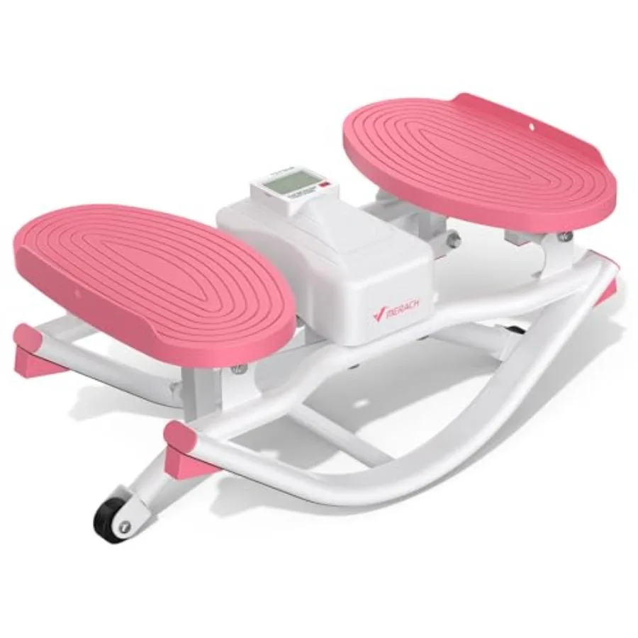 

Rocking Steppers for Exercise at Home, 3D Motion Stair Stepper with Resistance Bands for Full Body Workout and Low-Impact Balan