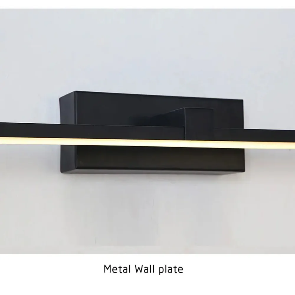 JOYINLED 40CM Black LED Mirror Front Lamp Modern Bathroom Vanity Light Warm White 3000K AC90-260V for Mirror Cabinet Makeup view 6