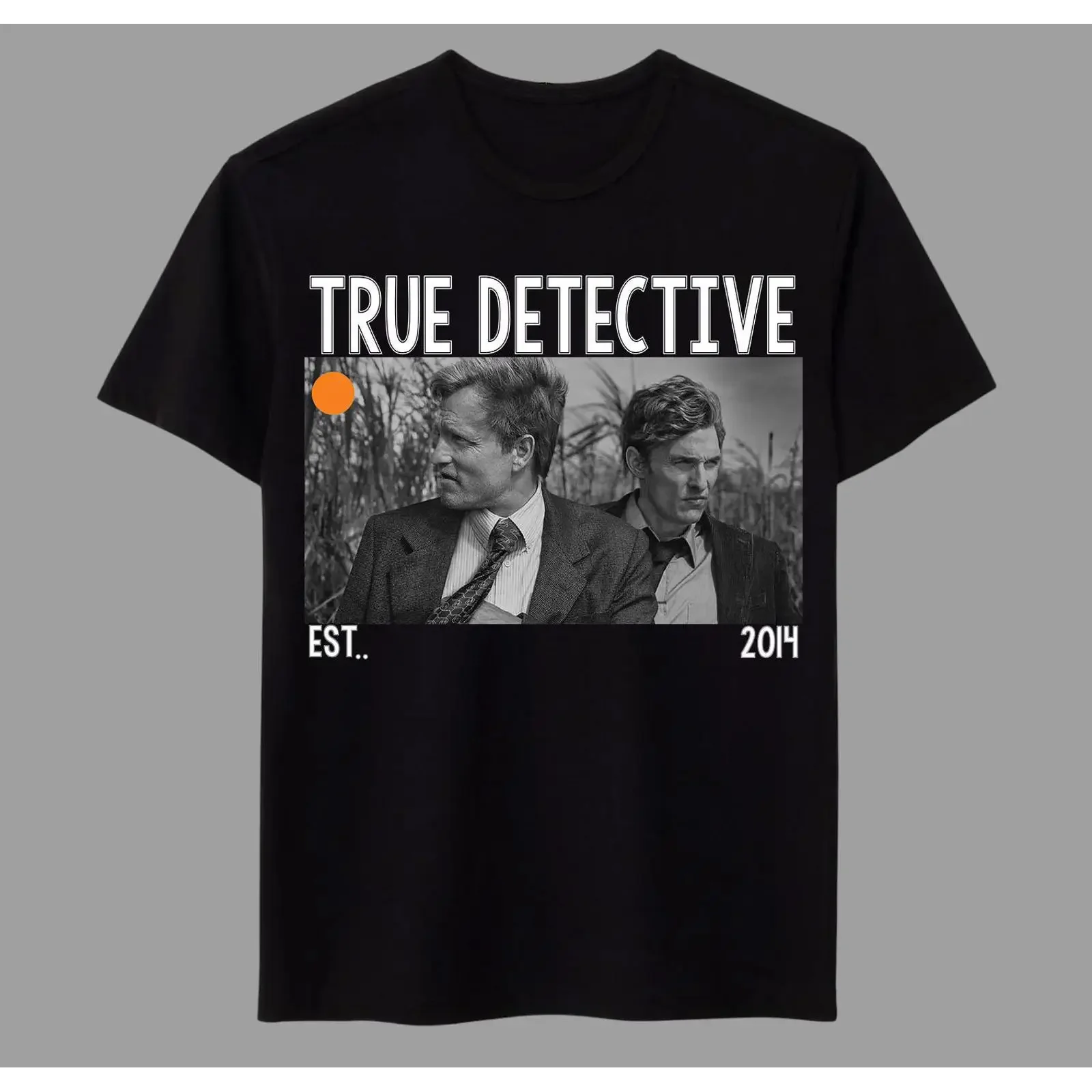 True Detective EST 2014 Classic TV Series Rust Marty T Shirt Retro Black  Casual for Drama Fans vintage Washed streetwear homme