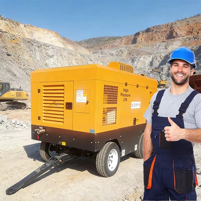 High Power High Pressure Air Compressor for Tunnel Blasting Drilling Mining Construction Compresor Aire