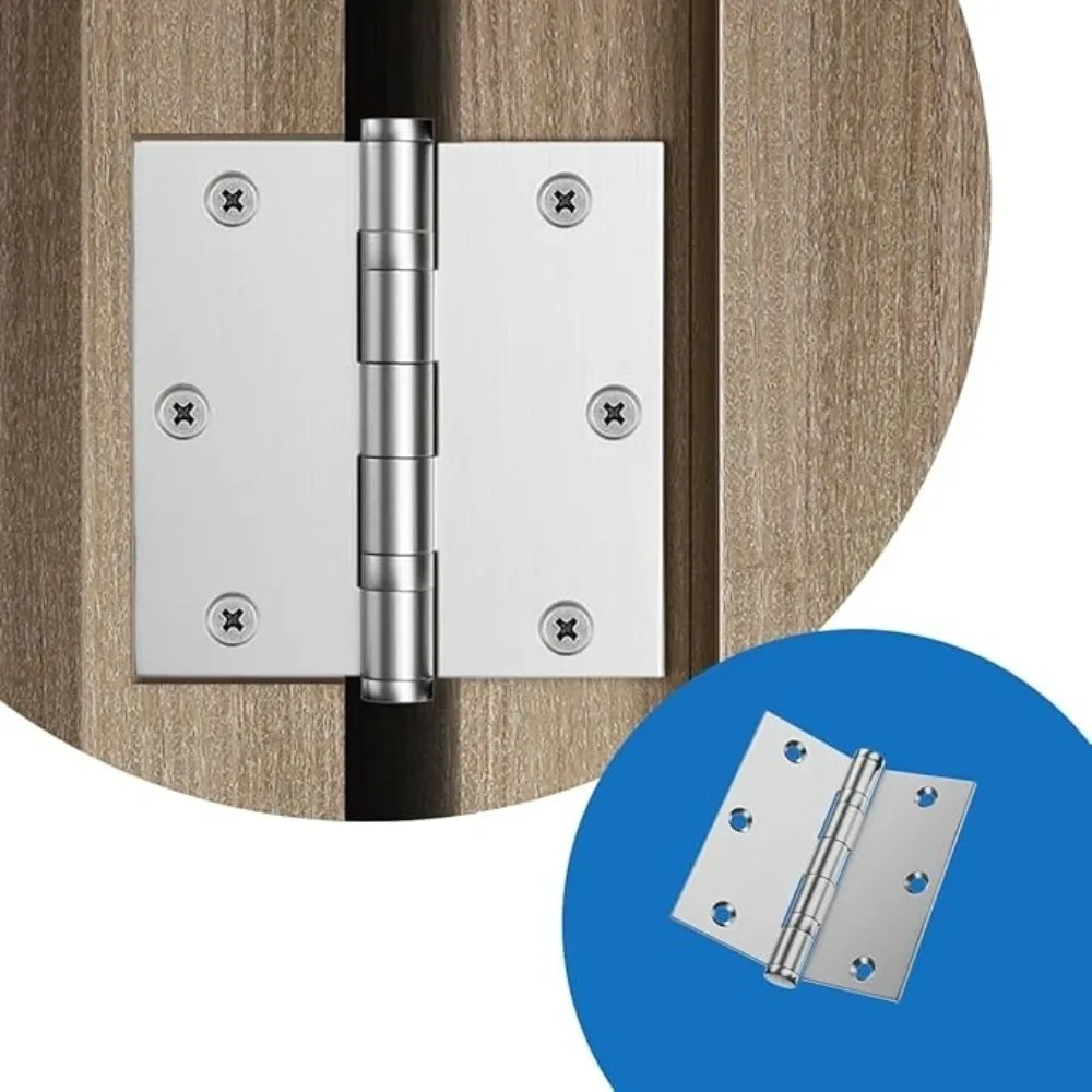 2pc Folding Butt Hinge Stainless Steel Hinges Table Cabinet Doors Windows Wooden Box Flat Hinge for Kitchen Furniture Fittings