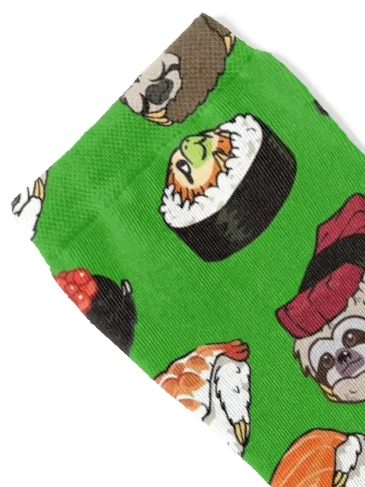 Sushi Sloth Socks valentine gift ideas new year funny sock anime Male Socks Women's