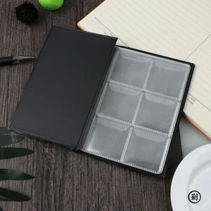 Collection de pièces commémoratives en cuir PU artificiel 60 Pockets Album Book Collecter Money Organizer Sacs de rangement Livre de rangement 12 meilleurs albums vendus pour les billets de banque - No 5
