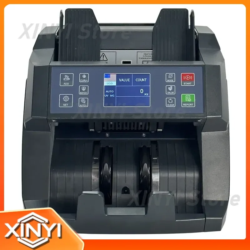 Touch Panel TFT Display Flag Banknote Counter for Front Loaded Banknotes