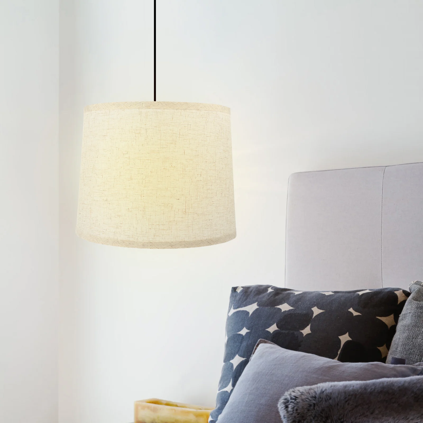 Small Diameter Linen Round Table Lamp Chandelier Decorative Lampshade Replacement Fabric Floor Lampshades Home Pink Desktop