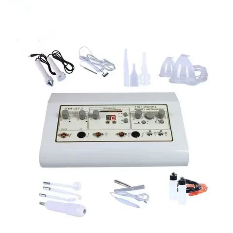 7 in 1 Facial Beauty Device with High Frequency Vacuum Therapy Spot Removal Galvanic Beauty Apparatus