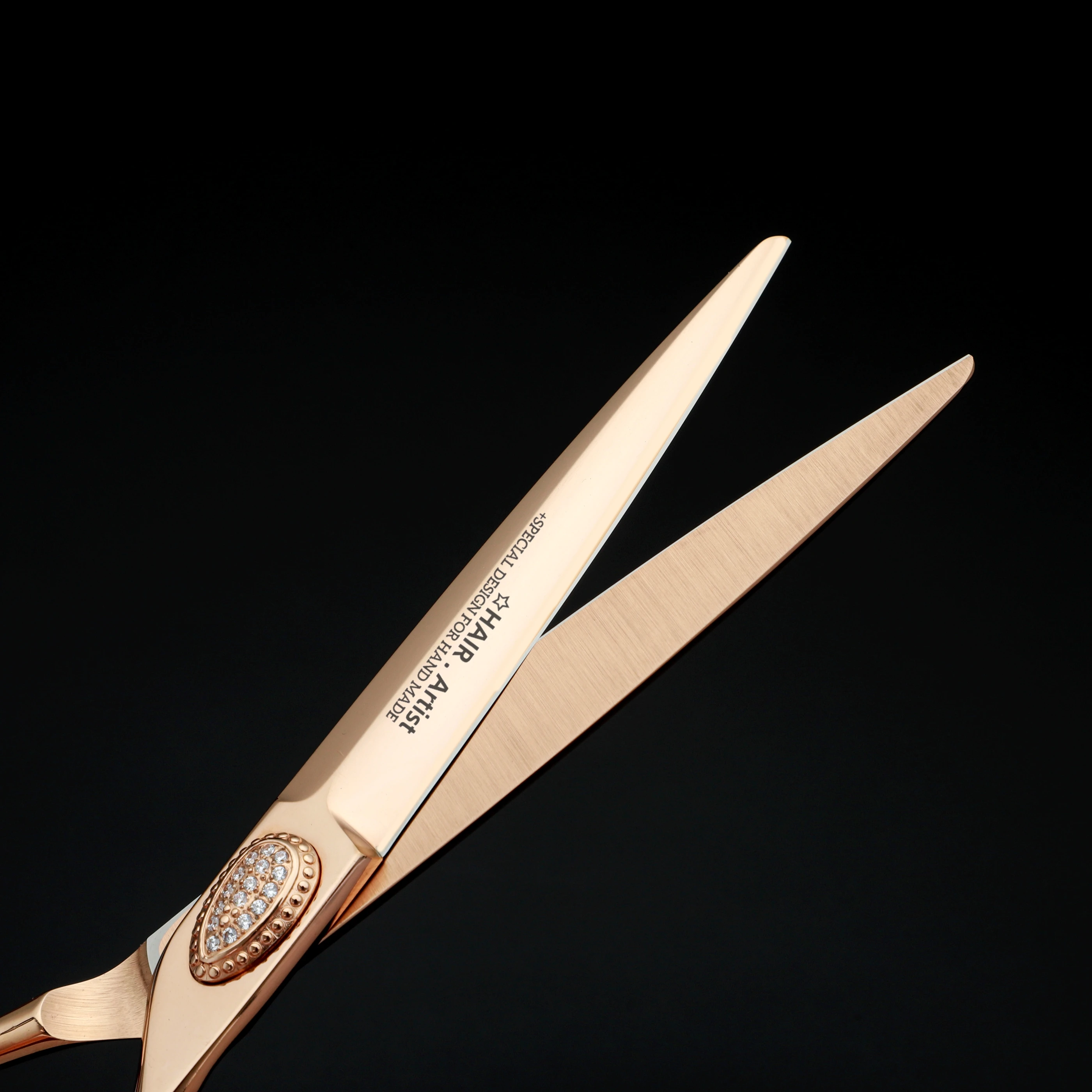 Professionelle Friseurschere aus Roségold, Friseurschere aus erstklassigem VG10-Stahl, 6 bis 7 Zoll Friseurschere, scharf und langlebig – Detail 7