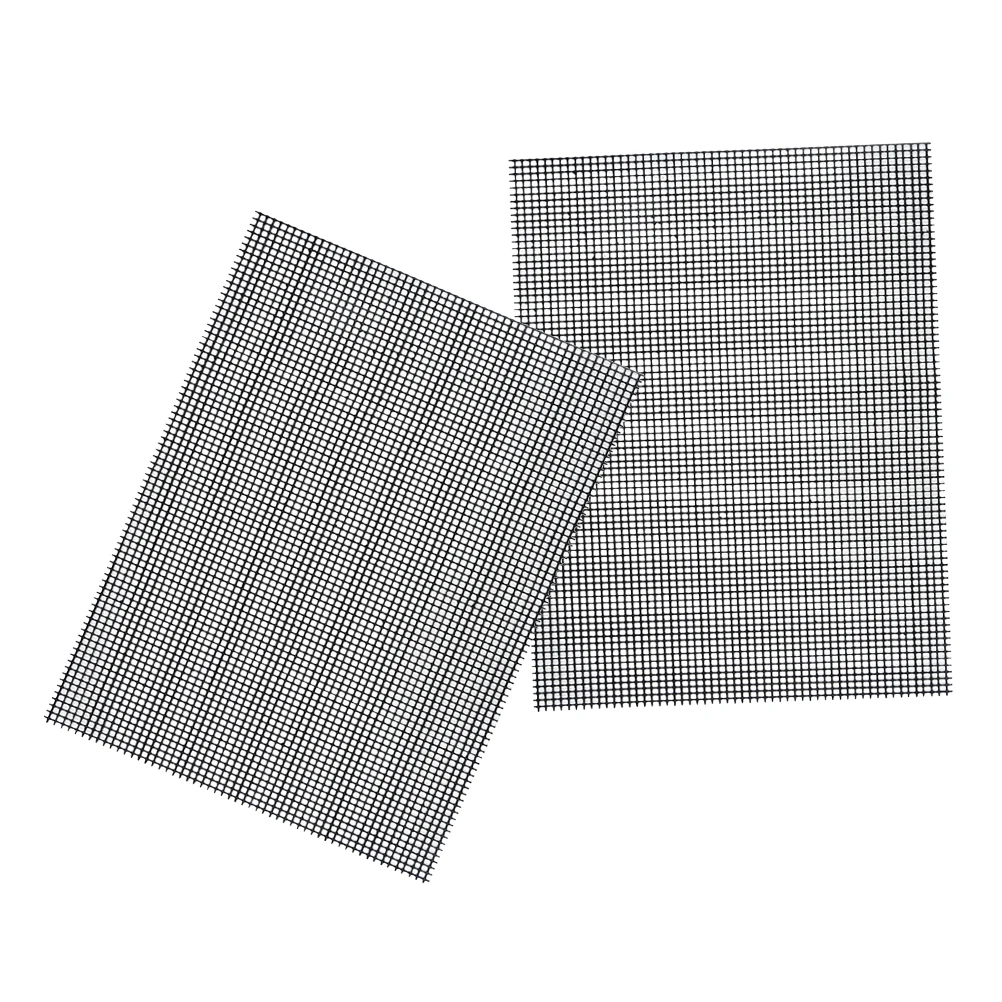 

2 Pcs BBQ Grill Mats Non stick Glass Fiber Mesh Food Pad for Outdoor Barbecue Tools Reusable Easy Clean Baking Grilling