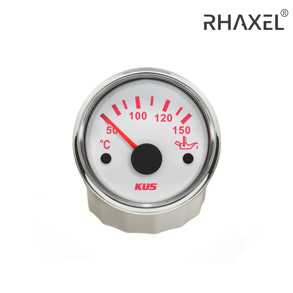 KUS Öltemperatur-Anzeige Messgerät Indikator 50-150 ℃   Mit Hintergrundbeleuchtung 12V/24V 52MM(2") für Auto und Motorboot