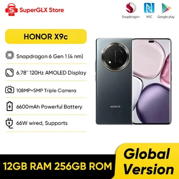 2024 Neue HONOR X9c 5G Globale Version 6,78 Zoll Anti-Drop 120 Hz gebogener Bildschirm 108 MP Dual-Kameras 6600 mAh Akku Android14 Dual SIM