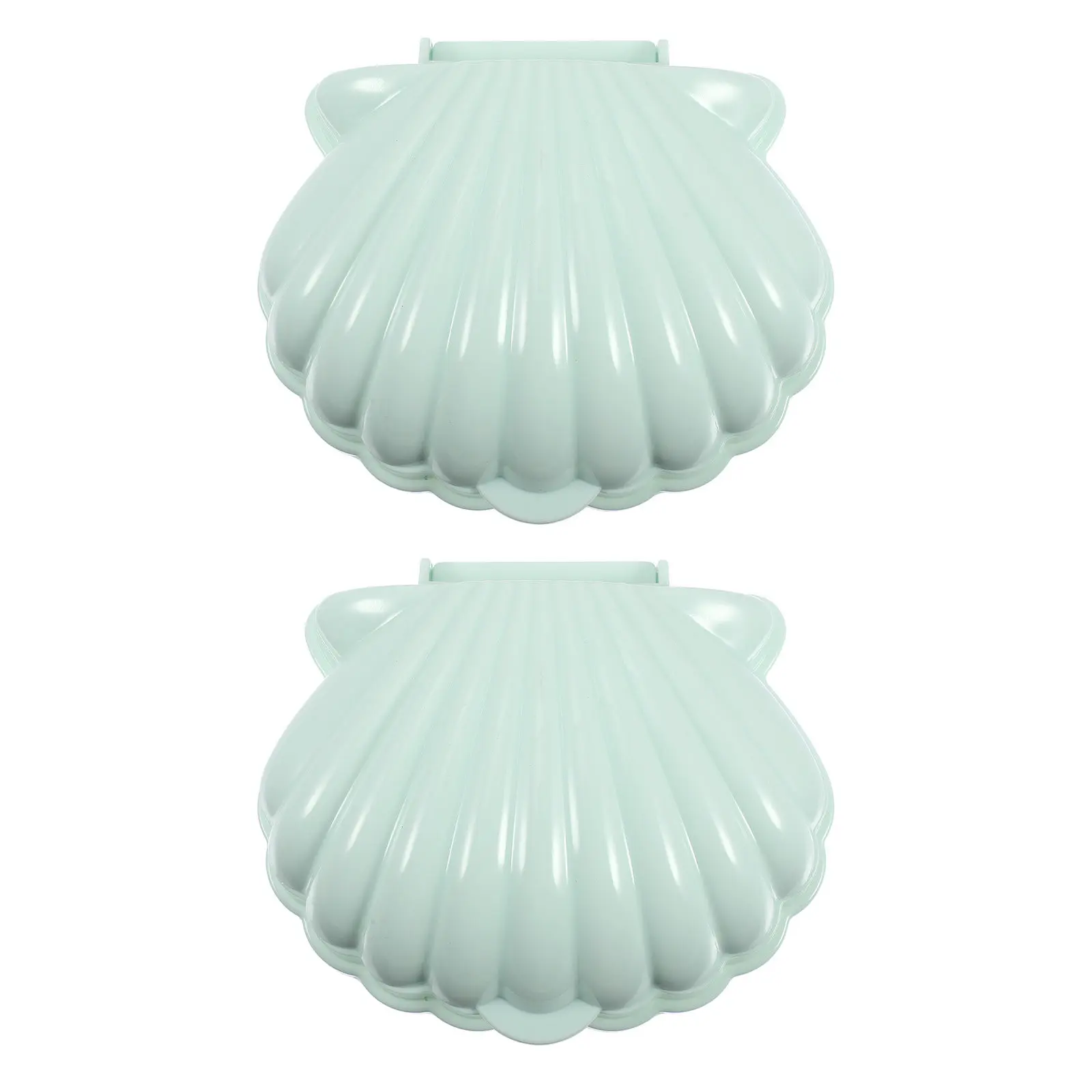 

Набор из 2 пластиковых мыльниц в форме морской ракушки с хорошим дренажем для ванной комнаты, декоративный держатель для хранения