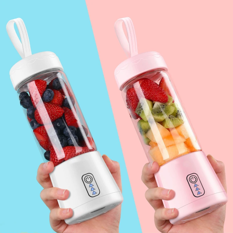 2023 New Juicer Machine 380ml Juicer Cup Electric Mixer Fruit Smoothie Juicer Beauty Portable Blender