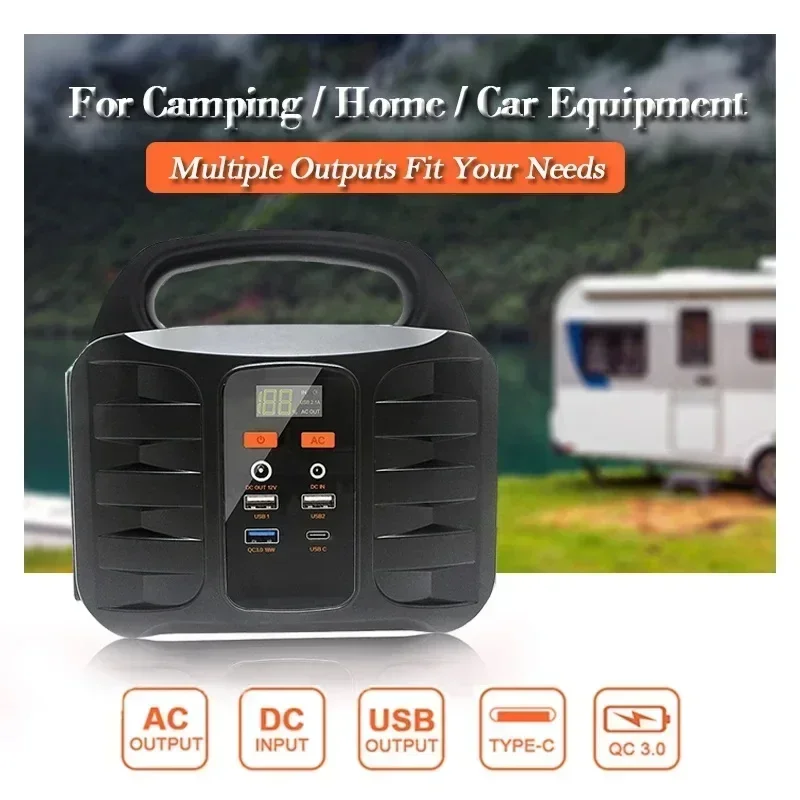 Solar Generator Outdoor Camping Battery Emergency Charging Station Power Supply Portable Power Station 150W 180W 300W