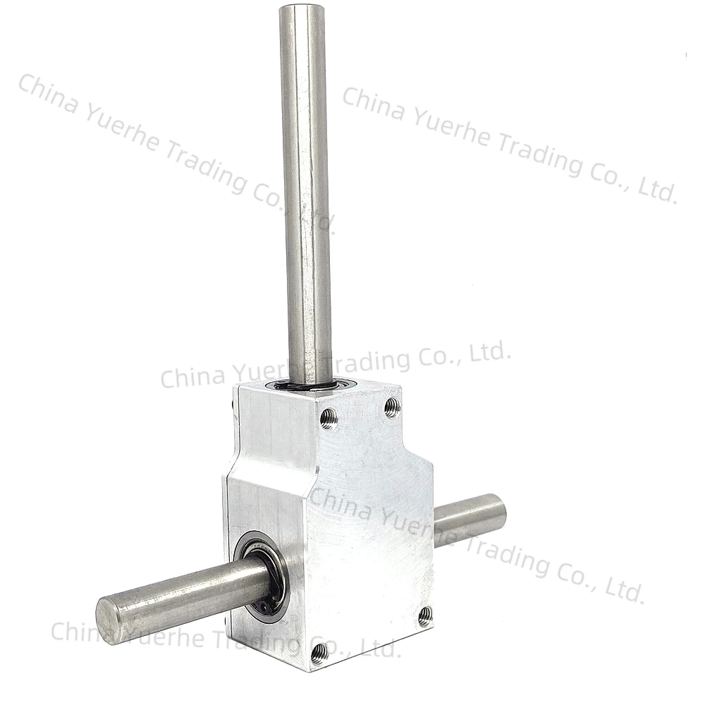 

1:1 90° Reversing Angle Device Spiral Bevel Gearbox Reducer Assembly Small Reducer Dual-shaft 8MM/10MM
