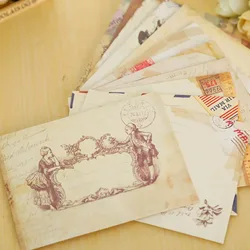 12Pcs Envelopes Vintage Town Mail Material Envelope Paper Decorative Supplies Scrapbooking