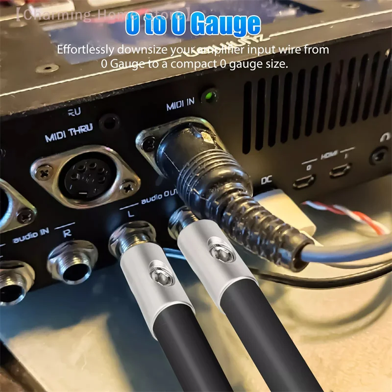 【M】1pair Car Audio Splitter Wire Power Supply Terminal Audio Amplifier Dual 1/0 Gauge To 1/0 Gauge Amp Input Reducers Discharge