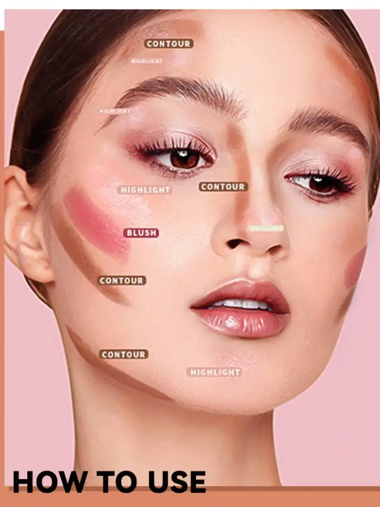 MLSMILE Evidenzia Contorno Confezione da 3 Per Trucco 3D Schiarente Tono Della Pelle Viso Blush Stick Set da 3 Pezzi 2025 Nuovo