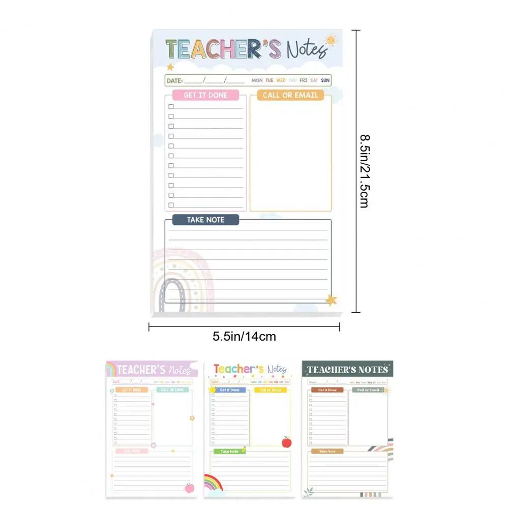 Bohemian Rainbow Notebook Bohemian Rainbow Teacher Notepad with To-do Lists Gratitude Journal Contact for Educators for Teachers