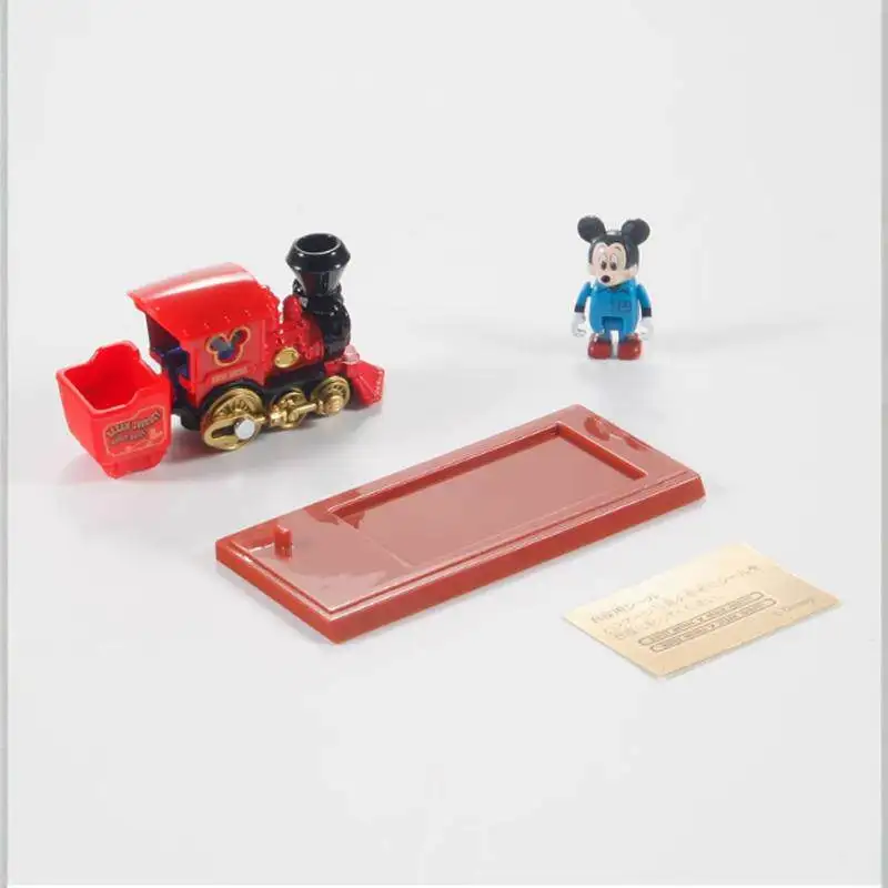 Original TAKARA TOMY Dream Tomica Dream Journey Mickey Mouse Steam Train with Trailer Diecast Alloy Model Car Collectible Gift