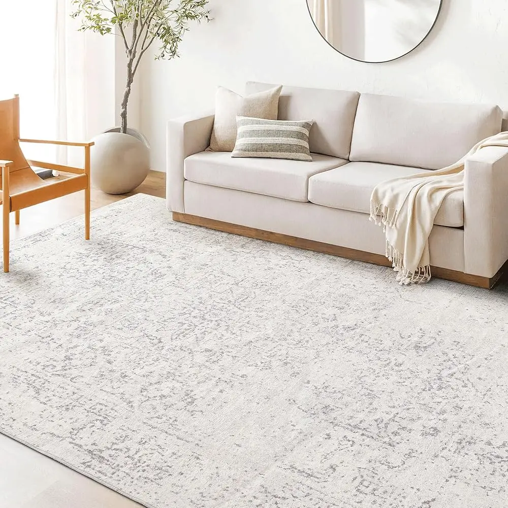 

Area Rug 5X7 For Bedroom Living Room Anti-Slip Faux Wool Thi Carpet Vintage Home Decor Luxury Floor Rug For