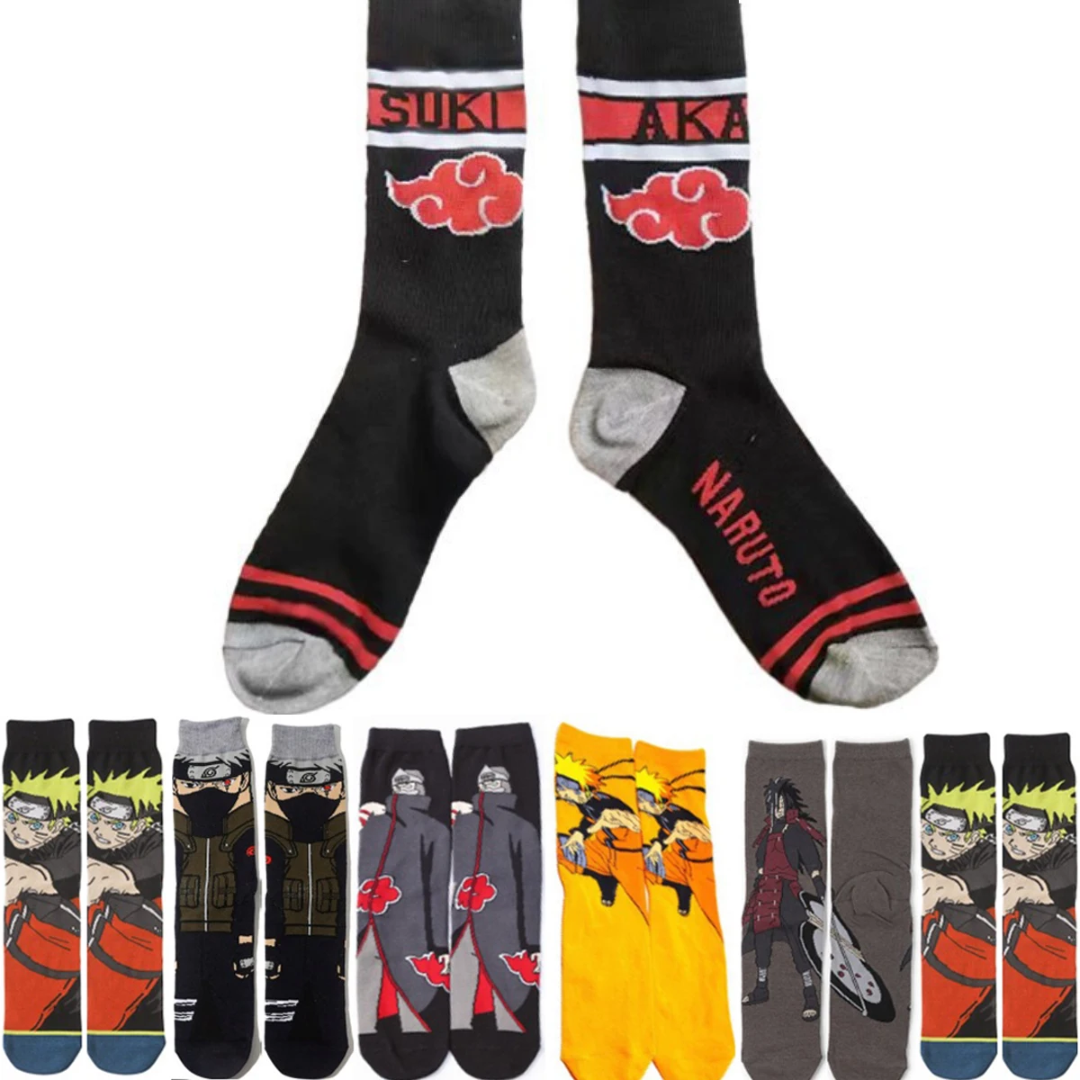Bandai Hip Hop Street Style Anime Socken Männer Frauen Neuheit Lustige Casual Crew Socken CuteYoga Socken Radsocken