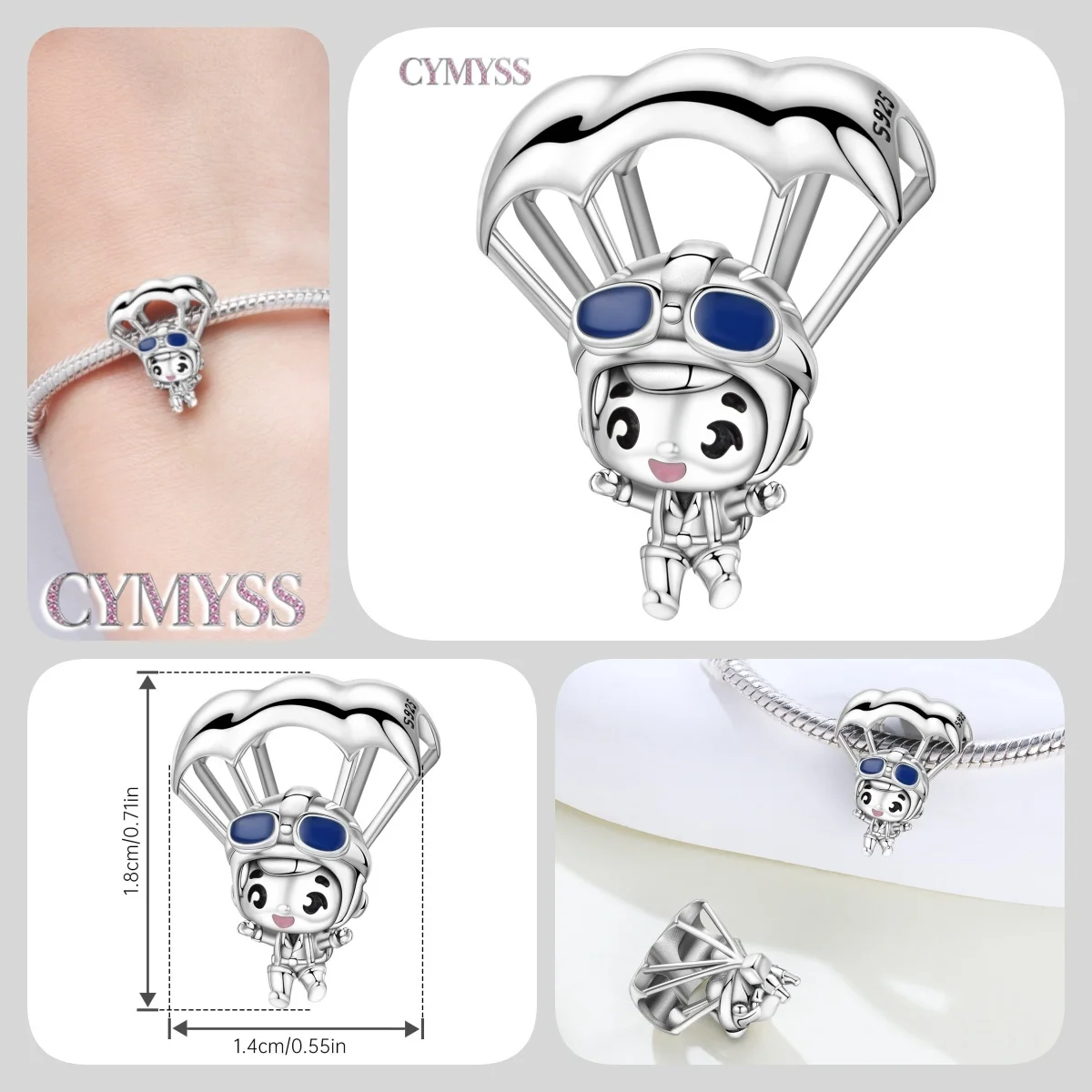 HEIßER 925 Sterling Silber Cartoon Charakter Arzt Krankenschwester Paare Perlen Fit Frauen Armbänder Charms DIY Geburtstag Party Geschenke Schmuck – Detail 33