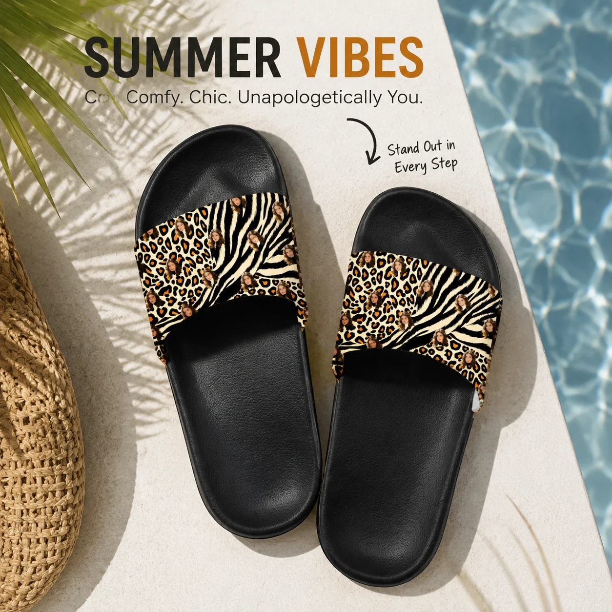 Customized women's slippers Customized text slippers Personalized fun text pictures Customized gifts for family and friends