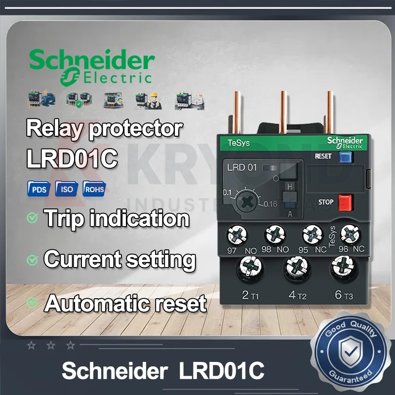 

Schneider LRD01 Тепловое реле перегрузки Защита двигателя для контактора переменного тока серии TeSys Регулируемый ток Промышленное управление Pro