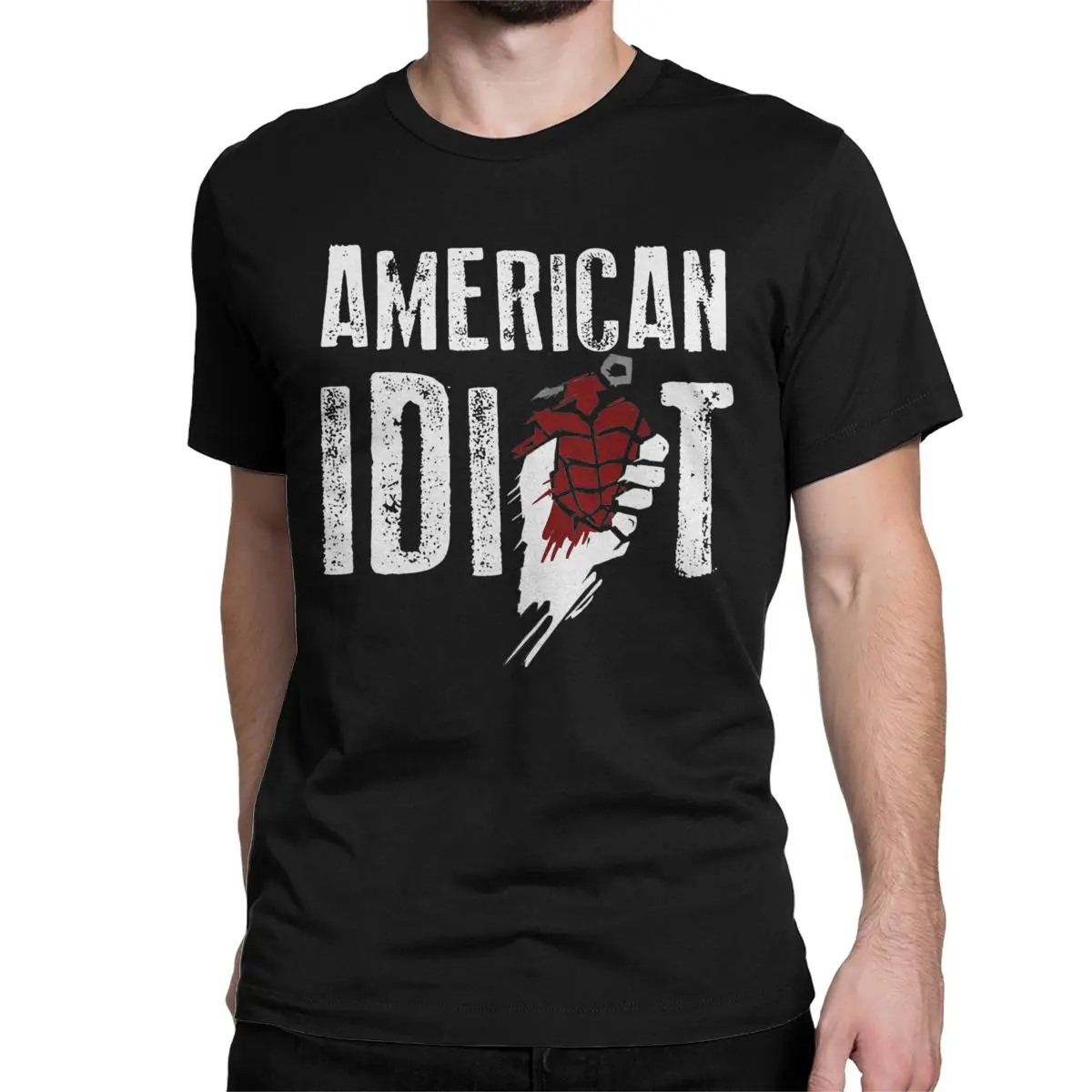 American Idiot Green Days T Shirts Men Women's 100% Cotton Vintage T-Shirt Crew Neck Dookie Saviors Hip Hop Album Tee Shirt