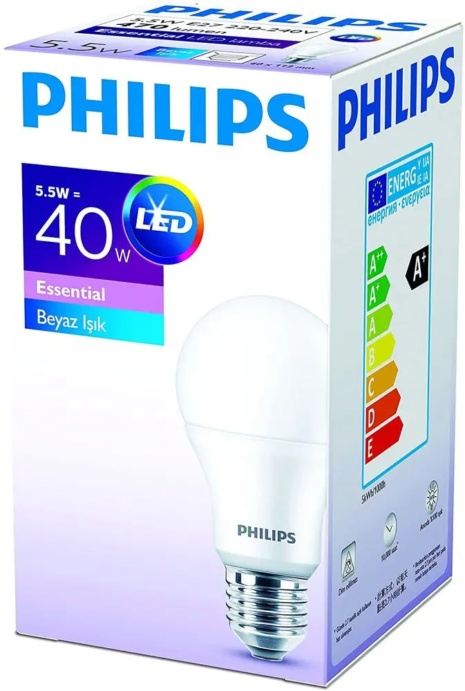 5,5w lâmpada led branco philips