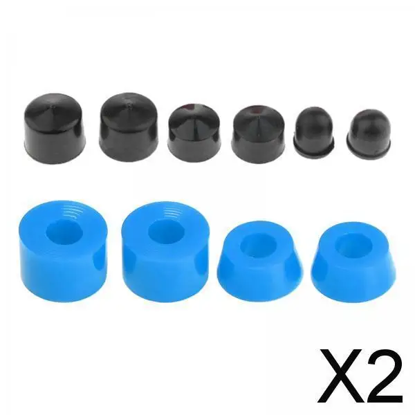 2x Skateboard Truck Buchse Stoßdämpfer weich für Outdoor Blue