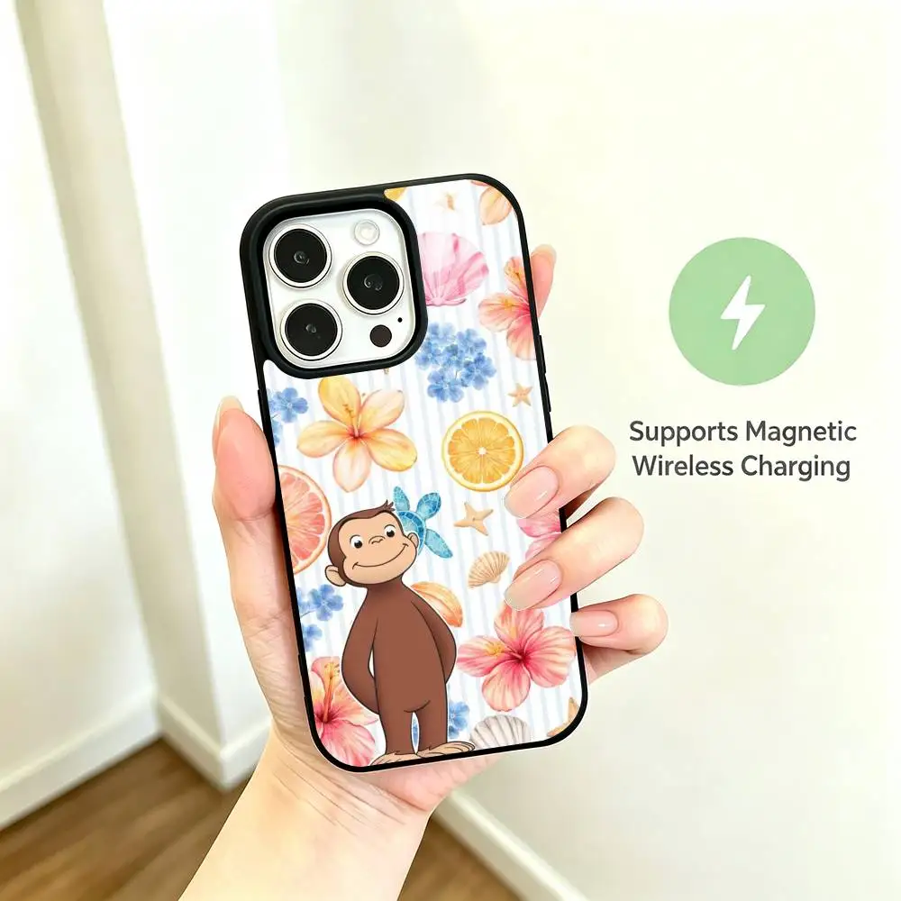 Top-selling C-Curious George  Phone Case For iPhone17,16,15,14,13,12,11 Plus,Pro Allows magnetic wireless charging