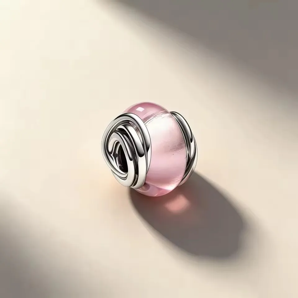 S925 Silver Retro Inlaid Zircon Spaced Charm Beads, DIY Women's Bracelet Making, Hollow Large Hole Jewelry Accessories Gift