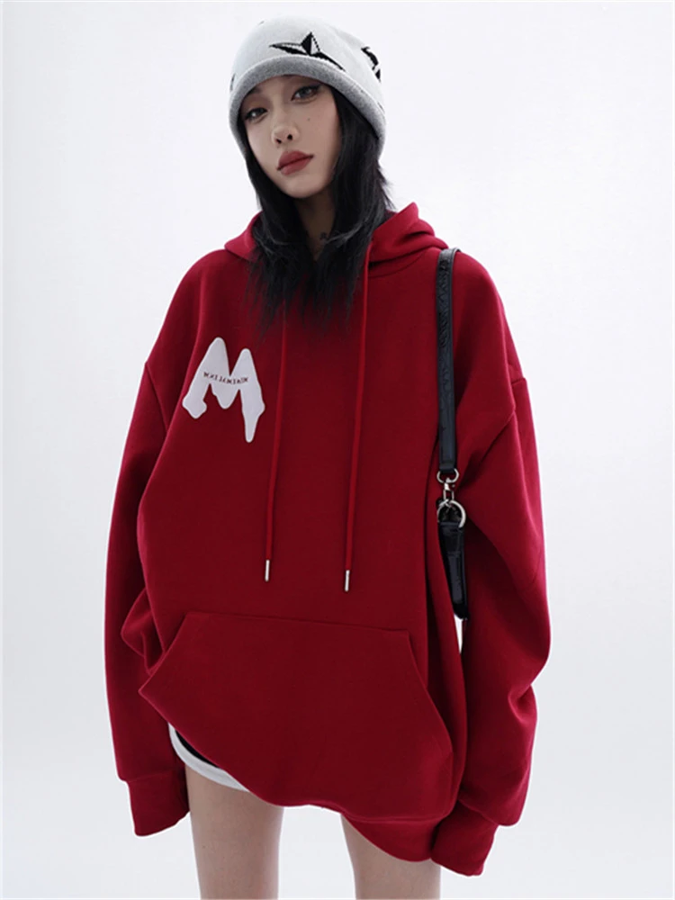 Fashion Hoodies Women 2024 Autumn Korean Style Long Sleeve Hooded Sweatshirt Niche Design Loose Casual Tops