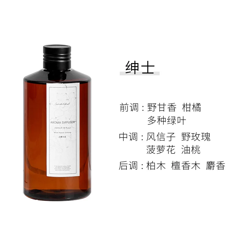260ml Vloeibare Navulvloeistof voor Rietdiffuser, Huisgeur Essentiële Olie voor Slaapkamer, Woonkamer, Aroma Supplement