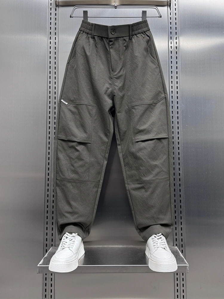 

Весенне-летние новые модные мужские повседневные свободные рабочие брюки, универсальные узкие брюки-харланы, молодежные стильные брюки прямого кроя