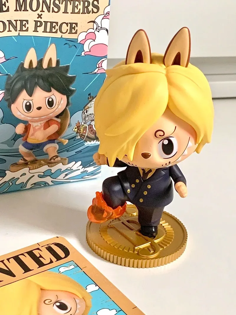 Genuine Pop Mart The Monsters X One Piece Labubu Blind Box Luffy