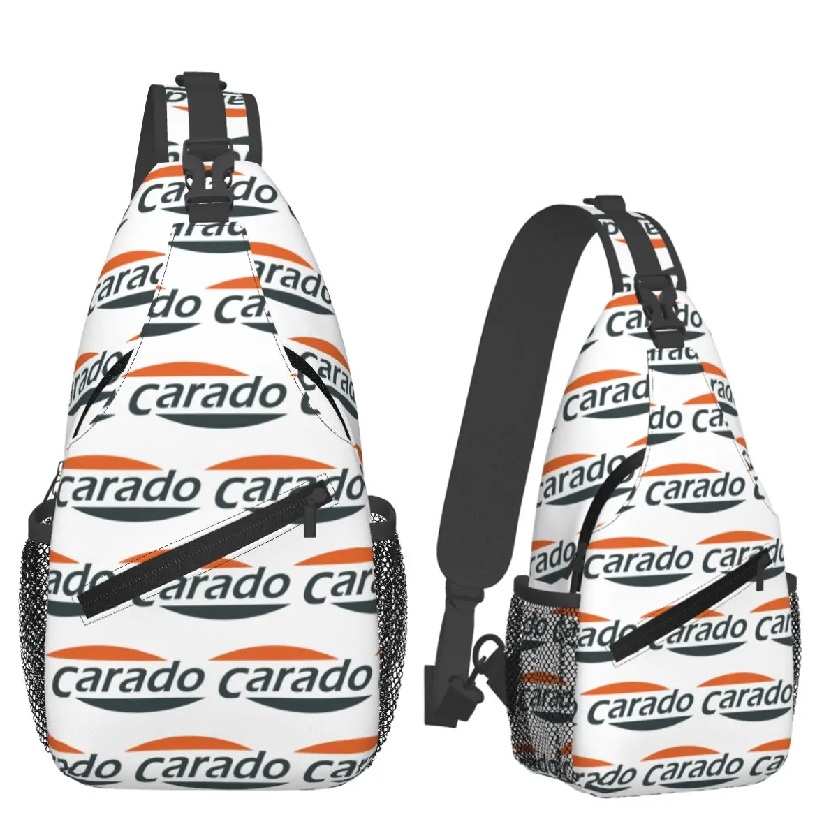 Carado logotipo saco de peito masculino estilingue crossbody mochila saco de peito viagem caminhadas daypack bolsa de ombro