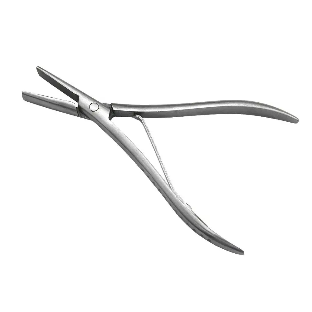 

1 шт., 7-дюймовые плоские зубцы, серебряные зажимы из нержавеющей стали, плоскогубцы для наращивания волос с гладкими канавками, инструменты для кератинового наращивания волос