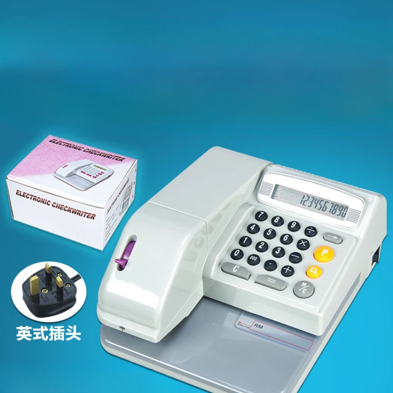 

English check printer, small Hong Kong, Malaysia, Singapore, multiple countries, commercial typewriter, automatic amount