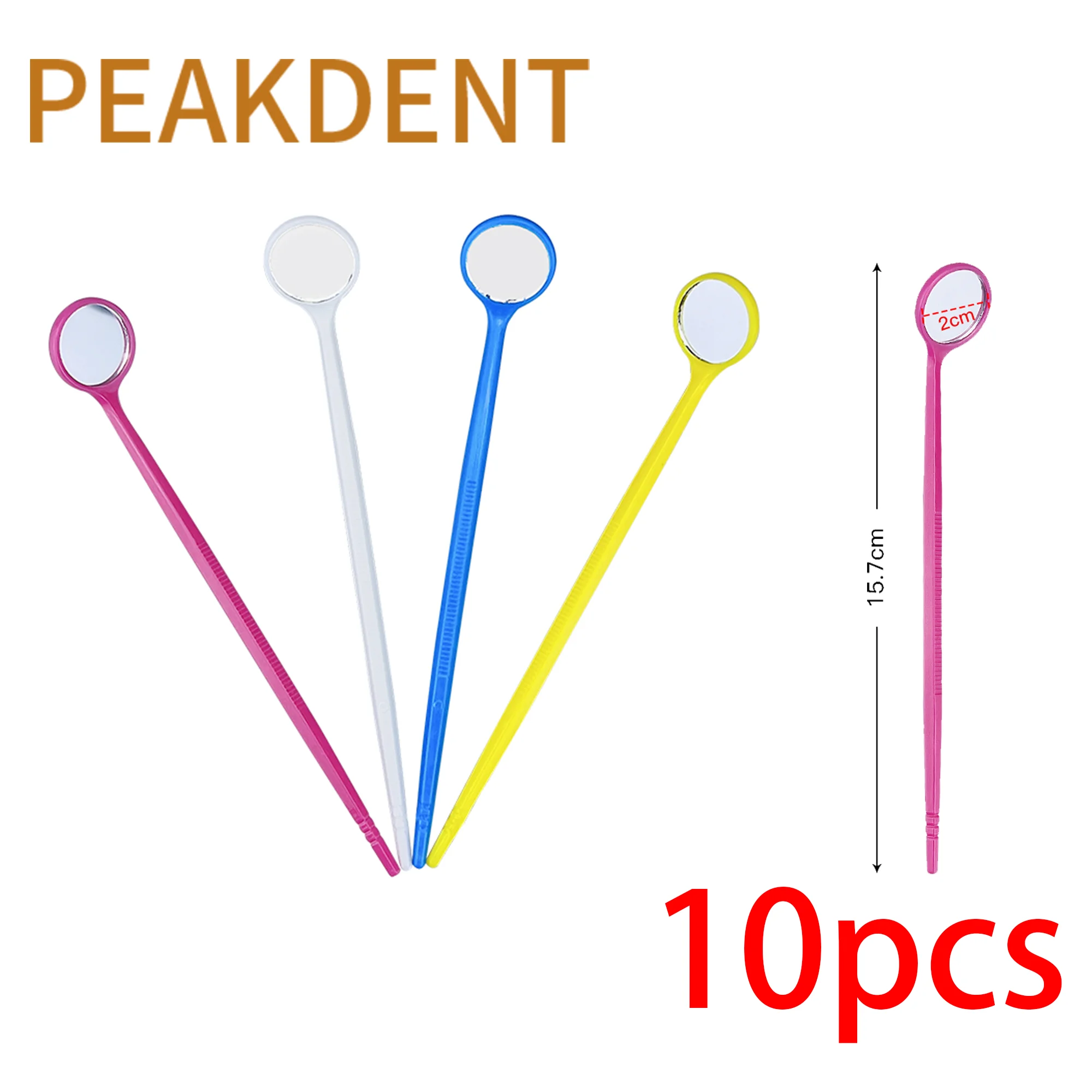 

10pcs Disposable Mouth Exam Reflector Mirrors Plastic Anti-fog Lens Dental Tooth Whitening Instrument Oral Hygiene Care Tool